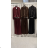 Set of elegant long-sleeved sweatshirt and women's oversized pants (46/48/50 ONE SIZE) ITALIAN FASHION IMC25445 S / M / L wine