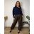 Elegant sweatpants with belt, women's oversized (42/44/46 ONE SIZE) ITALIAN FASHION IM4260310 44/46/48 black