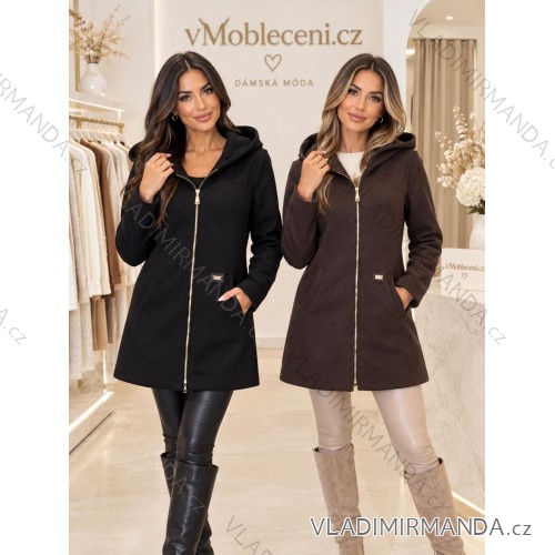 Kabát na zip dlouhý rukáv dámský (S-XL) ITALSKÁ MÓDA IMWKH266765/DU