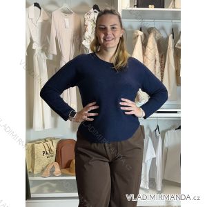 Women's oversized short sleeve knitted sweater (44/46/48 ONE SIZE) ITALIAN FASHION IMD26106