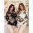 Women's long sleeve hoodie (XL/XXL ONE SIZE) ITALIAN FASHION IMC260262 S / M / L white