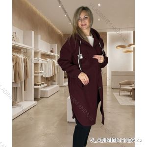 Women's Long Sleeve Hooded Lamb Coat (S/M/L ONE SIZE) ITALIAN FASHION IMWDD24257
