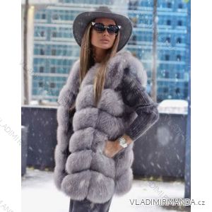 Winter jacket furskin with leather pockets warm artificial fur (s-4xl) AFASHION AF18048