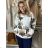 Women's long sleeve hoodie (XL/XXL ONE SIZE) ITALIAN FASHION IMC260262 S / M / L white