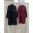 Women's long sleeve zip coat (S-XL) ITALIAN FASHION IMWKH266765/DU S / M / L wine