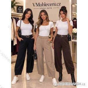 Elegant sweatpants with belt, women's oversized (42/44/46 ONE SIZE) ITALIAN FASHION IM4260310
