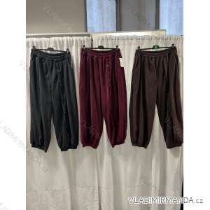 Elegant oversize long wide-leg trousers with belt for women (S/M/L ONE SIZE) ITALIAN FASHION IM3262969