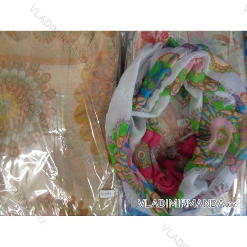 One size SAL K149WB circular satin scarf