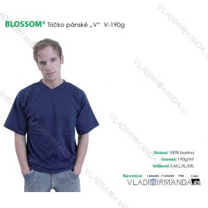 T-shirt for men, short sleeve men's single color (s-xxl) BLOSSOM V-190G