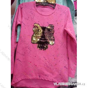 T-shirt warm long sleeve with baby sequins and teen girl (128-164) TUZZY TURKEY MODA TM217059
