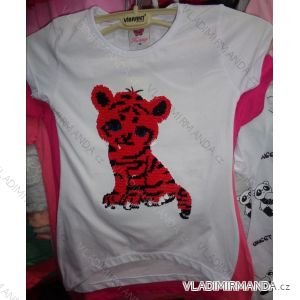 T-shirt short sleeve with sequins children's (98-128) TUZZY TURKEY MODA TM218004
