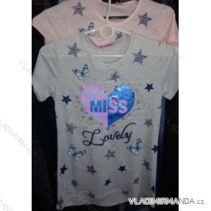 T-Shirt Short Sleeve Girls (134-164) GLASS BEAR 8P-7107
