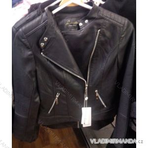 Short sleeve imitation leather jacket (s-2xl) LANSILU ITALIAN MODA IM918OK01
