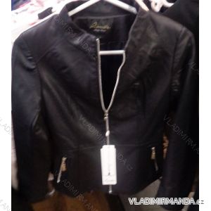 Short sleeve imitation leather jacket (s-2xl) LANSILU ITALIAN MODA IM918A685
