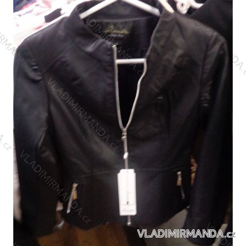 Short sleeve imitation leather jacket (s-2xl) LANSILU ITALIAN MODA IM918A685