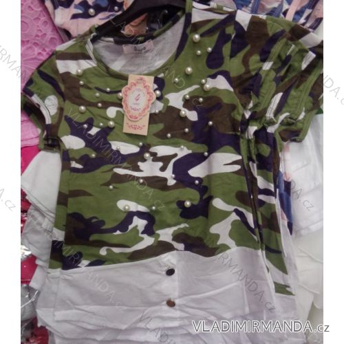 Dress short sleeve with masked baby girl dresses (4-14 years old) TURKEY MODA TM2188050
