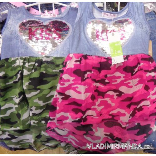 Set of dressing gowns with sequins + leggings for children's girls (2-12 years) TURKEY MODA TM218017