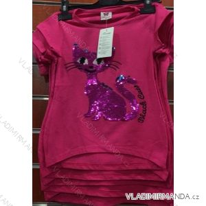 T-shirt short sleeve with baby girl's sequins (98-128) TUZZY TM218058
