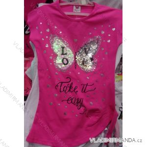 T-shirt without sleeves with sequins baby teen girl (128-164) TUZZY TURKEY MODA TM218032
