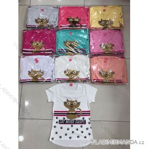 T-shirt short sleeve with sequins baby girl (8-12 years) TURKEY TV418098
