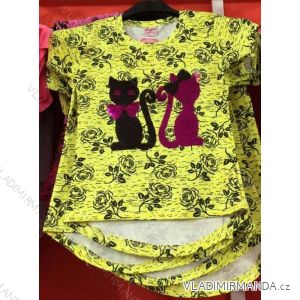 T-Shirt with short sleeves with baby girl's sequins (98-128) TUZZY TURKEY MODA TM218039
