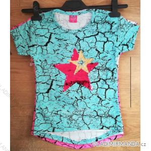 T-shirt with sequins short sleeve baby teen girl (128-152) TURKEY WD WD18019
