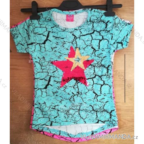 T-shirt with sequins short sleeve baby teen girl (128-152) TURKEY WD WD18019
