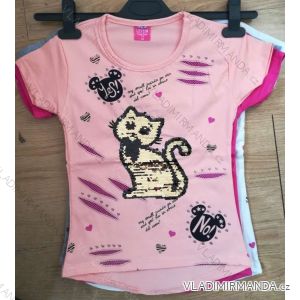 T-shirt with sequins short sleeve baby teen girl (128-152) TURKEY WD WD18023

