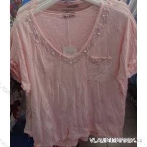 T-shirt cotton short sleeve ladies with pearls (uni sl) ITALIAN MODA IM718080
