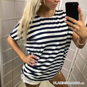 Tunic short sleeve ladies navy strip (uni l-2xl) LUMINA ITALIAN Fashion IM5188338
