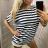 Tunic short sleeve ladies navy strip (uni l-2xl) LUMINA ITALIAN Fashion IM5188338
