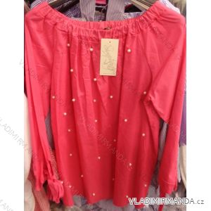 T-shirt long sleeve with pearls womens (uni sl) ITALIAN Fashion IM518065
