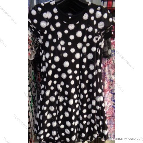 Dress short sleeve ladies flowers (m-3xl) POLSKÁ VÝROBA PM118106
