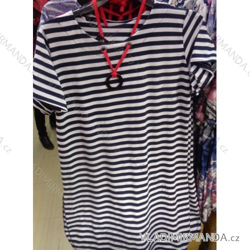 Dress Short Sleeve Stripe Ladies (m-3xl) POLSKá VÝROBA PM118107
