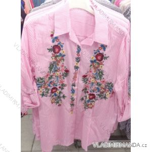 Tunic with stripes and embroidery 3/4, long sleeve ladies (uni sl) ITALIAN MODA IM718123
