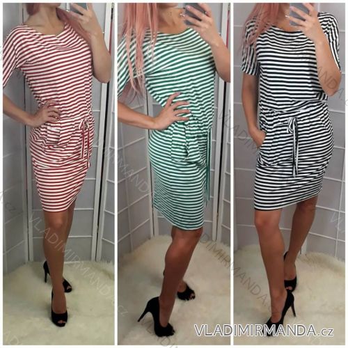 Dress short sleeve summer women's strip (uni sl) ITALIAN Fashion IM518077