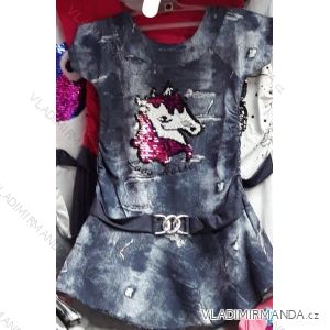 Dress short sleeve with sequins baby girl TUZZY Turkish fashion tm21804
