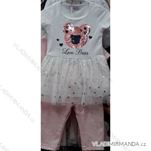 Summer t-shirt short sleeve with sequins and leggings baby girl TUZZY Turkish fashion TM218054
