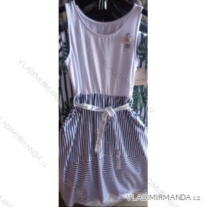 Sleeveless dresses summer ladies' navy strip (uni sl) ITALIAN Fashion IM518186
