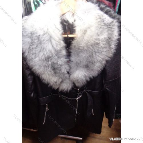 Jacket coat leatherette long sleeve ladies (s-2xl) RFW5412