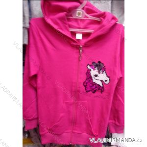 Sweatshirt long sleeve with sequins and hoody infant baby girl (128-164) TUZZY TURKEY MODA TM218118
