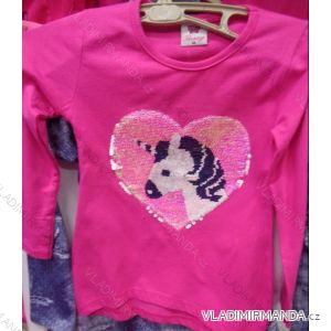 T-shirt short long sleeve with sequins baby girl (98-128) TUZZY TURKEY MODA TM218135
