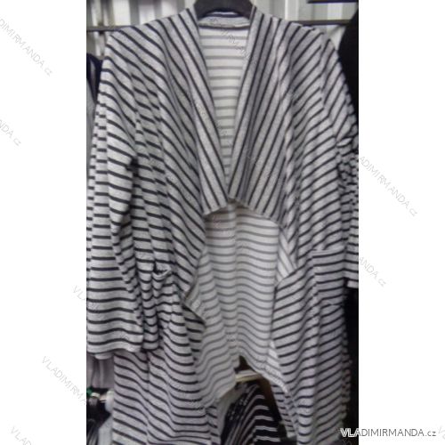 Cardigan Long Sleeve Stripe Ladies Oversize (xl-3xl) POLSKá Fashion PM118187