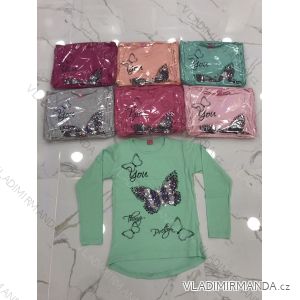 T-shirt long sleeve with sequins baby girl (8-12 years) TURKEY MODA TV418160

