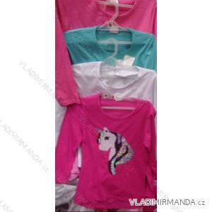 T-shirt short long sleeve with baby girl sequins (128-164) TURKEY MODA TM218157
