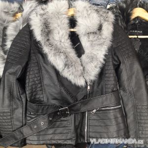 Leatherette leatherette jacket with fur (s-2xl) VOPSE ITALIAN Fashion IM918F665-1
