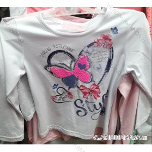 T-shirt short long sleeve with baby girl's sequins (4-12 years) TURKEY MODA TM218BF-001
