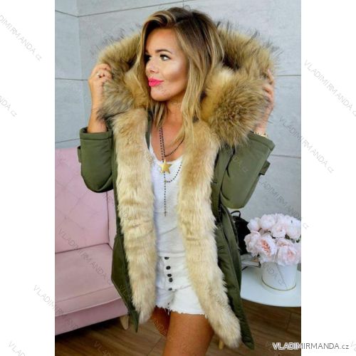 Coat winter park with fur women (s-l) KZELL MODA KZE198035GR