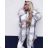 Coat winter park with fur women's shiny K-ZELL FASHION KZE198103SILVER