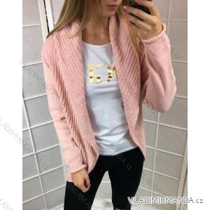 Cardigan knitted hooded ladies knit (uni sl) ITALIAN Fashion IM518147